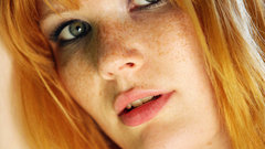Woman redheads freckles faces