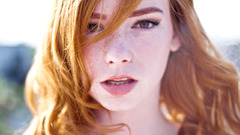 Woman redheads freckles hattie