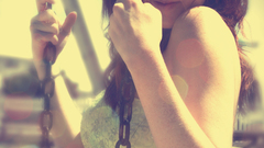 Woman redheads freckles swings