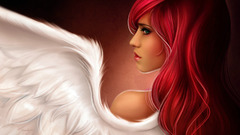 Woman redheads illustrations angel