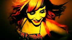 Woman redheads party iron