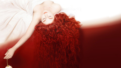 Woman redheads perfume