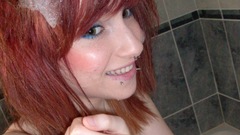 Woman redheads piercings angie