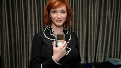 Woman redheads promotional golden