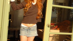 Woman redheads skirts Jayme