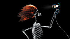 Woman redheads Xray