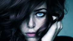 Woman reflections blue eyes models dramatic dramatic look