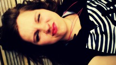 Woman remains lips faces song brunettes portraits self-portrait