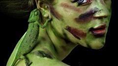 Woman Reptiles face paint