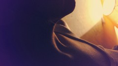 Woman retro skin neck cleavage chin