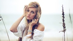 Woman rings blondes bracelets brown eyes models Brian Storey