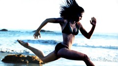 Woman running hilary swank