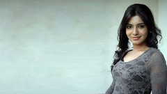 Woman samantha smiling indian photo shoot black dress boobs 