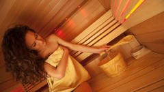 Woman Sauna brunettes spa