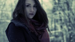 Woman scarfs brunettes Lena Sophia