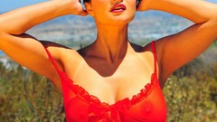 Woman scarlet outdoors models boobs Alley Baggett