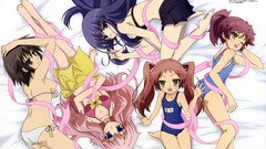 Woman school lying down