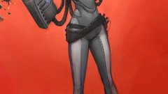 Woman science fiction gauntlets