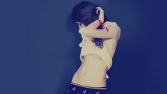 Woman seductive panties underboobs Lights (singer)