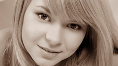 Woman sepia faces models Paloma B