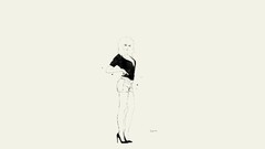 Woman Shorts fashion drawings illustrations minimalistic 