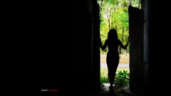 Woman silhouettes charm doors brunettes