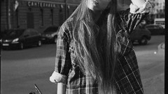 Woman Skateboarding legs brunettes boobs skatergirl