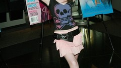 Woman skirts long hair green eyes miniskirts Skye Sweetnam