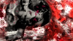 Woman skulls blood Succubus