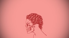 Woman skulls illustrations minimalistic vectors Gaks Designs