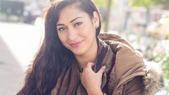 Woman smiling brunettes Poehere model