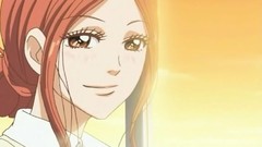 Woman smiling long hair brown eyes orange hair Lovely Complex 