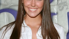 Woman smiling long hair brunettes models straight hair Taylor 