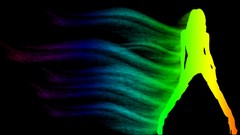 Woman smoke colors silhouettes multicolor many colors