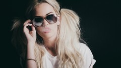 Woman smoke sunglasses teenager smoking models