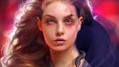 Woman snakes Scar soft shading