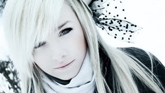 Woman snow eyes teen