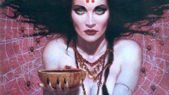 Woman spiders blood Symbols magician Beads nails bracelets 