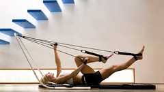 Woman stairs fitness workout charging