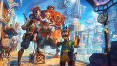 Woman steampunk animal ears artwork futuristic steam punk