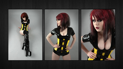 Woman stockings redheads cleavage