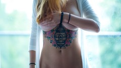 Woman stomach blondes nude boobs huge boobs Aayala M.