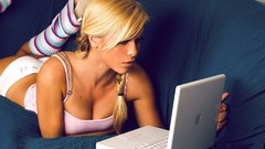 Woman striped legwear Cara Rae