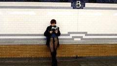 Woman subway pants thong No Pants Subway Ride