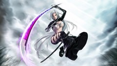 Woman Swords 3d blondes boobs fantasy art Anima Tactics