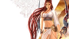 Woman Swords heavenly sword brunettes video games