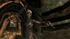 Woman Swords the elder scrolls v skyrim blondes dungeons