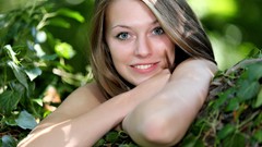 Woman Tamara outdoors blue eyes brunettes