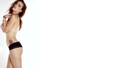 Woman tattoos brown eyes redheads necklaces Elizabeth Marx