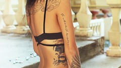 Woman tattoos brunettes upscaled Alisa Verner